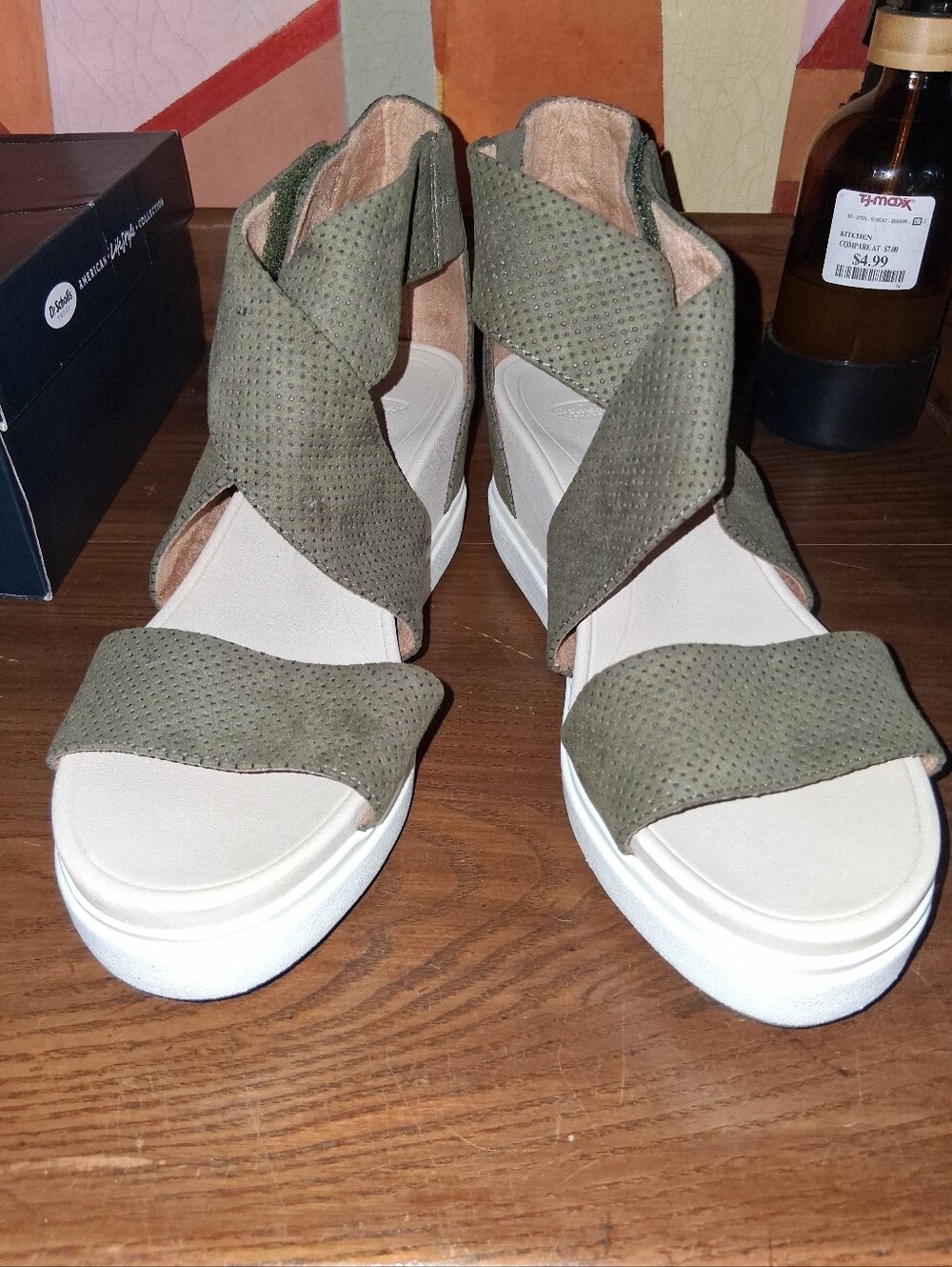 Olive Green Women's Platform Sandals - Dr Scholls